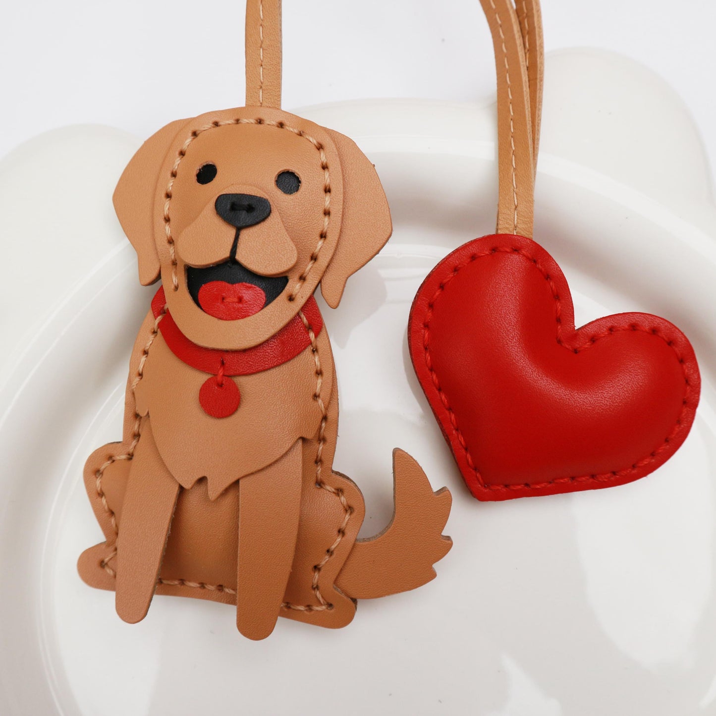 Personalized custom pets dog,Leather Bag Charm,Labrador Retriever Leather Charm,Handbag and Purse Charm,dog Keychain,pets birthday Gift
