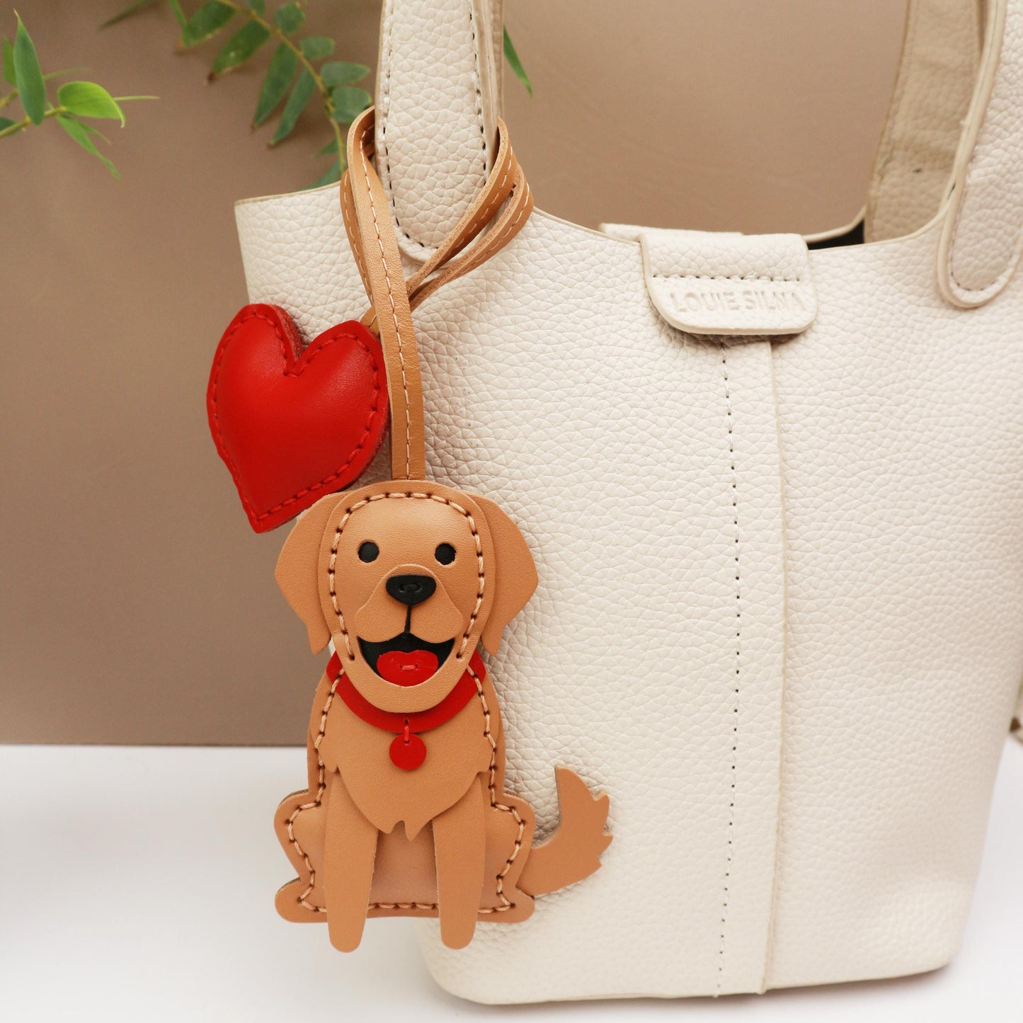 Personalized custom pets dog,Leather Bag Charm,Labrador Retriever Leather Charm,Handbag and Purse Charm,dog Keychain,pets birthday Gift