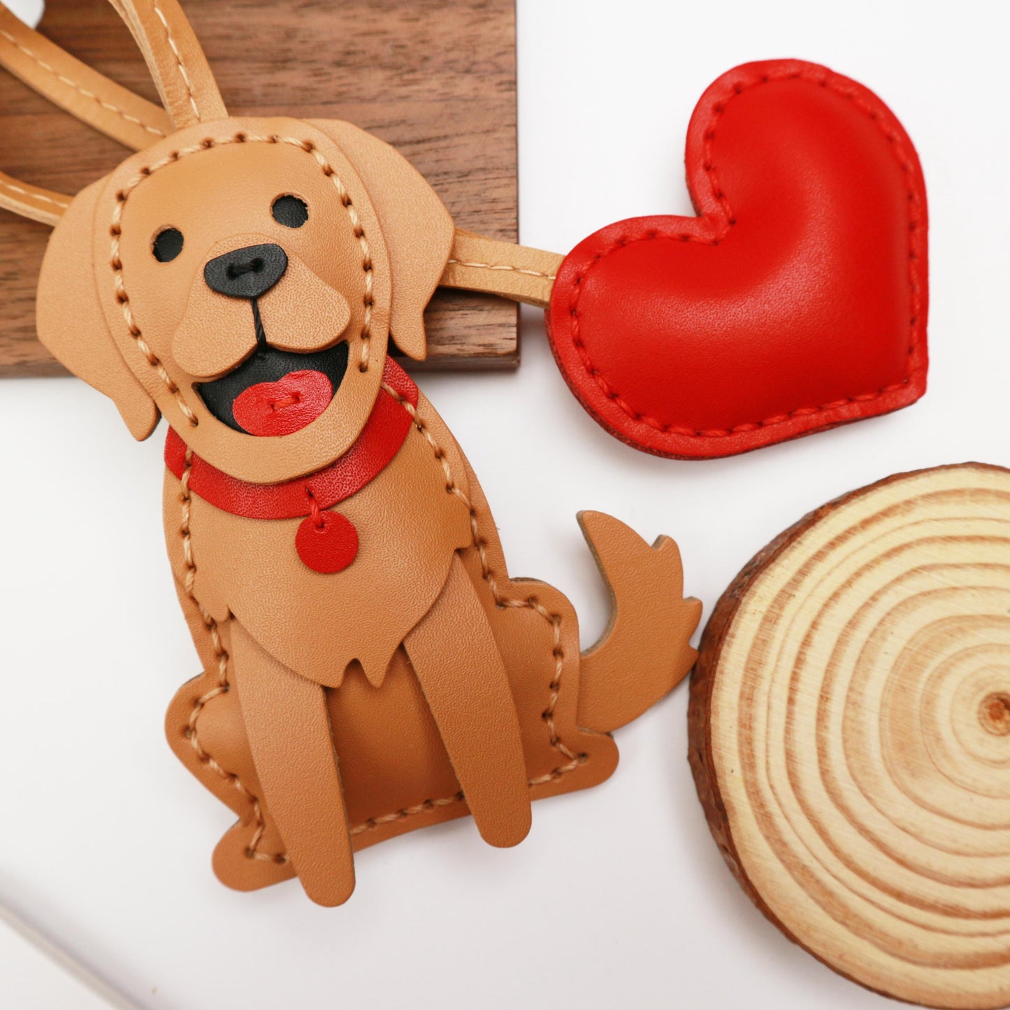 Personalized custom pets dog,Leather Bag Charm,Labrador Retriever Leather Charm,Handbag and Purse Charm,dog Keychain,pets birthday Gift