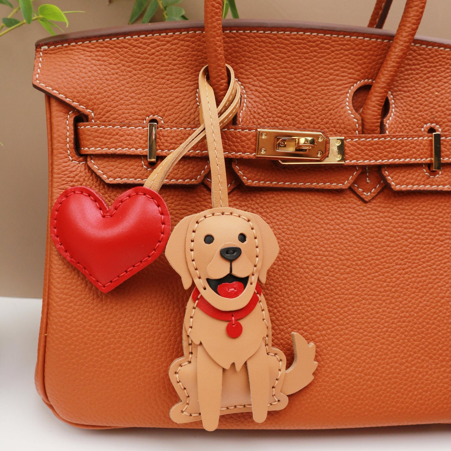 Personalized custom pets dog,Leather Bag Charm,Labrador Retriever Leather Charm,Handbag and Purse Charm,dog Keychain,pets birthday Gift