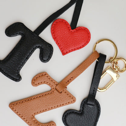 Leather Name Charm, Alphabet Bag Charm, Personalized Leather Keychain Gift with Name,alphabet charm,personalized Name Charm