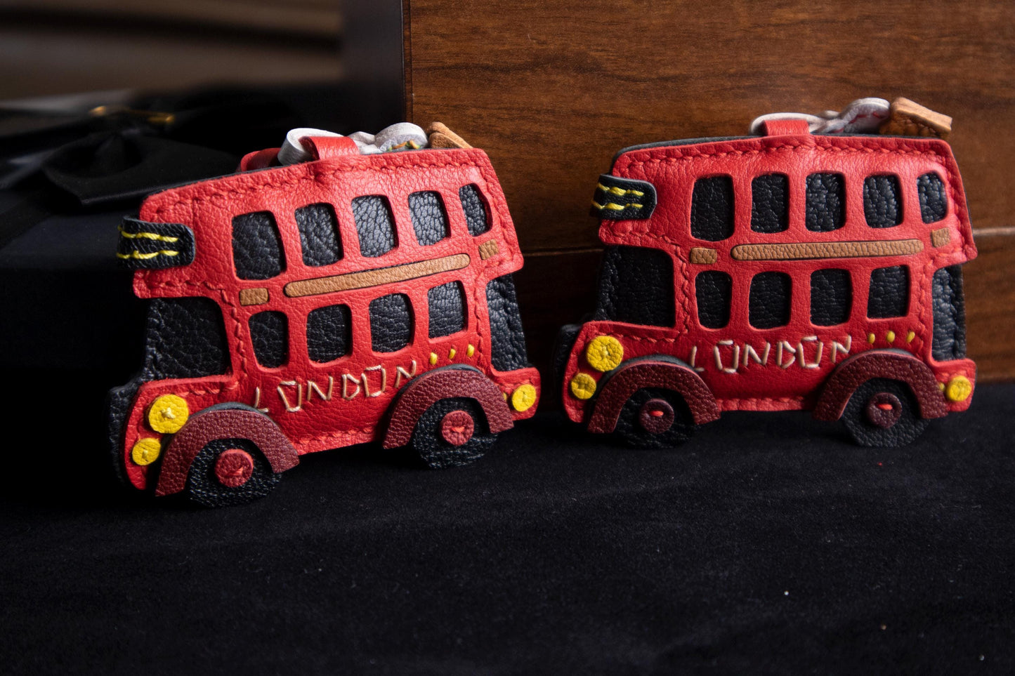 Small Bus Leather charm,Leather  Bag Charm,Handmade London Bus Bag Charm, Leather Handbag and Purse Charm,Unique Bus Keychain