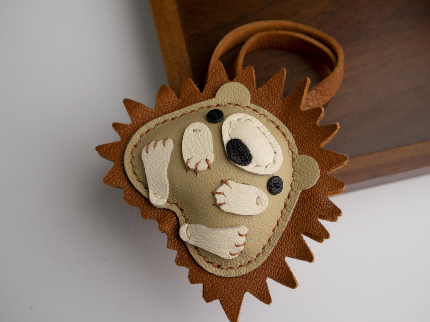Handmade Leather Hedgehog Charm,Leather Bag Charm, Cute Hedgehog Leather Purse Charm, Hedgehog Keychain, Leather Gift, Bag Charm for Handbag