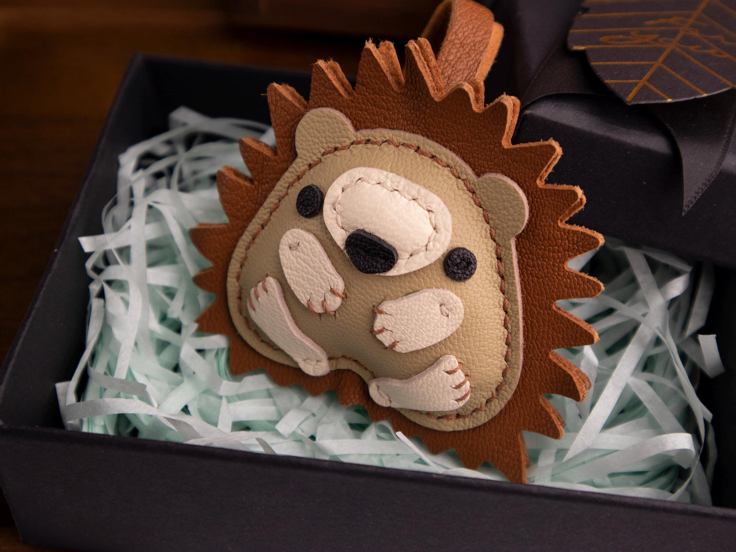 Handmade Leather Hedgehog Charm,Leather Bag Charm, Cute Hedgehog Leather Purse Charm, Hedgehog Keychain, Leather Gift, Bag Charm for Handbag