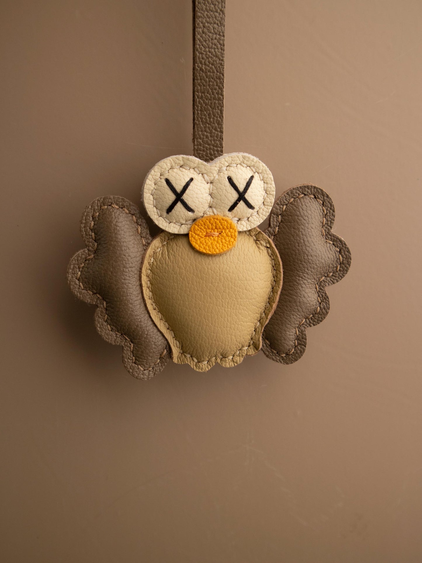 Handmade Leather Crab Charm, Leather Bag Charm,Cute Animal Leather Handbag and Purse Charm, Crab Keychain,Handmade birthday Gift