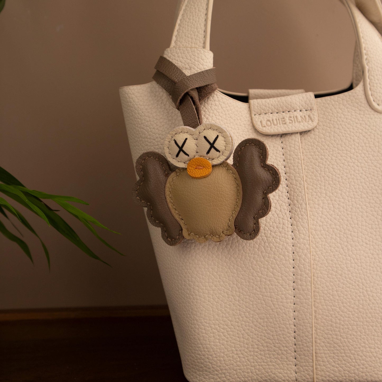 Handmade Leather Crab Charm, Leather Bag Charm,Cute Animal Leather Handbag and Purse Charm, Crab Keychain,Handmade birthday Gift