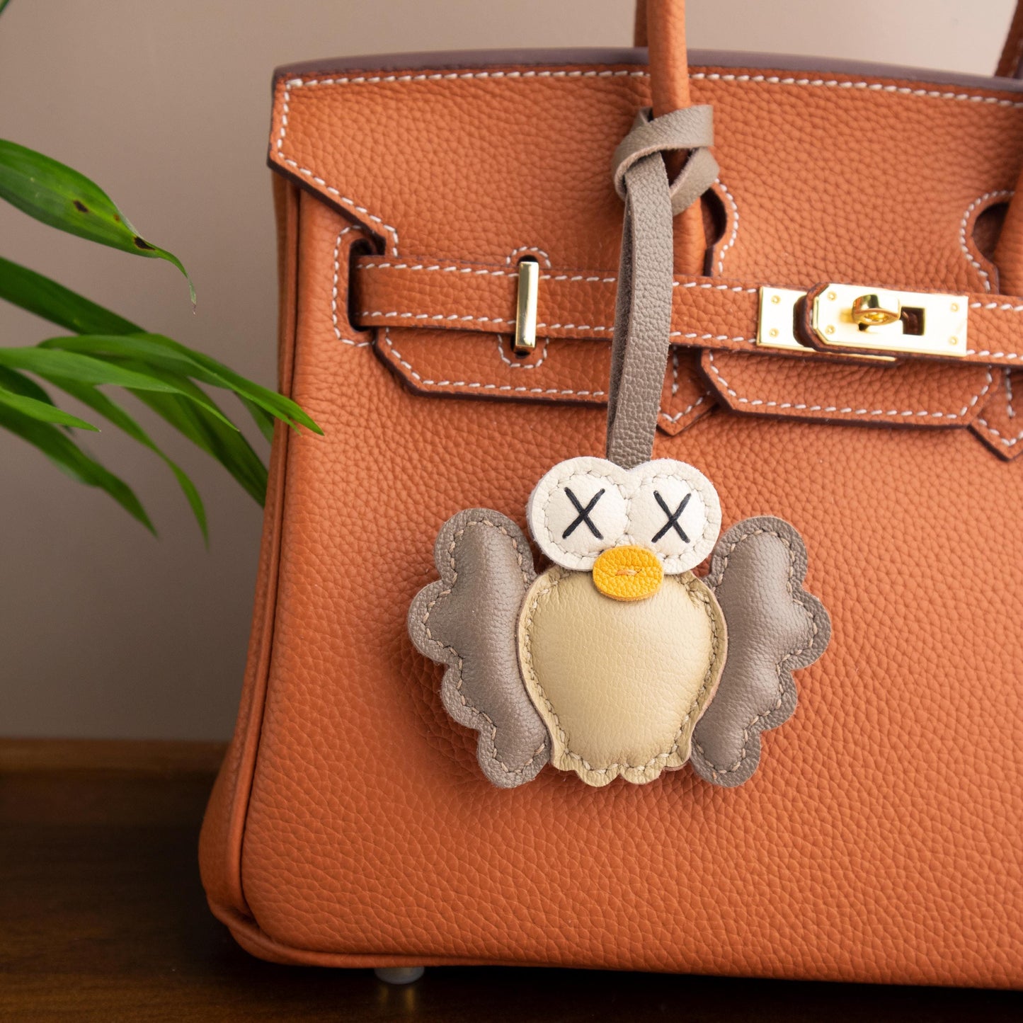 Handmade Leather Crab Charm, Leather Bag Charm,Cute Animal Leather Handbag and Purse Charm, Crab Keychain,Handmade birthday Gift