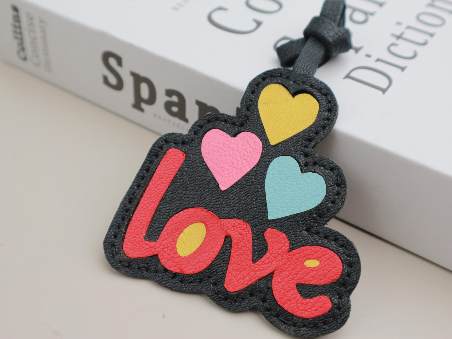 Leather Love bag Charm, Handmade Leather heart Bag Charm, Leather Handbag & Purse Charm, Love  heart Keychain,leather accessory gift