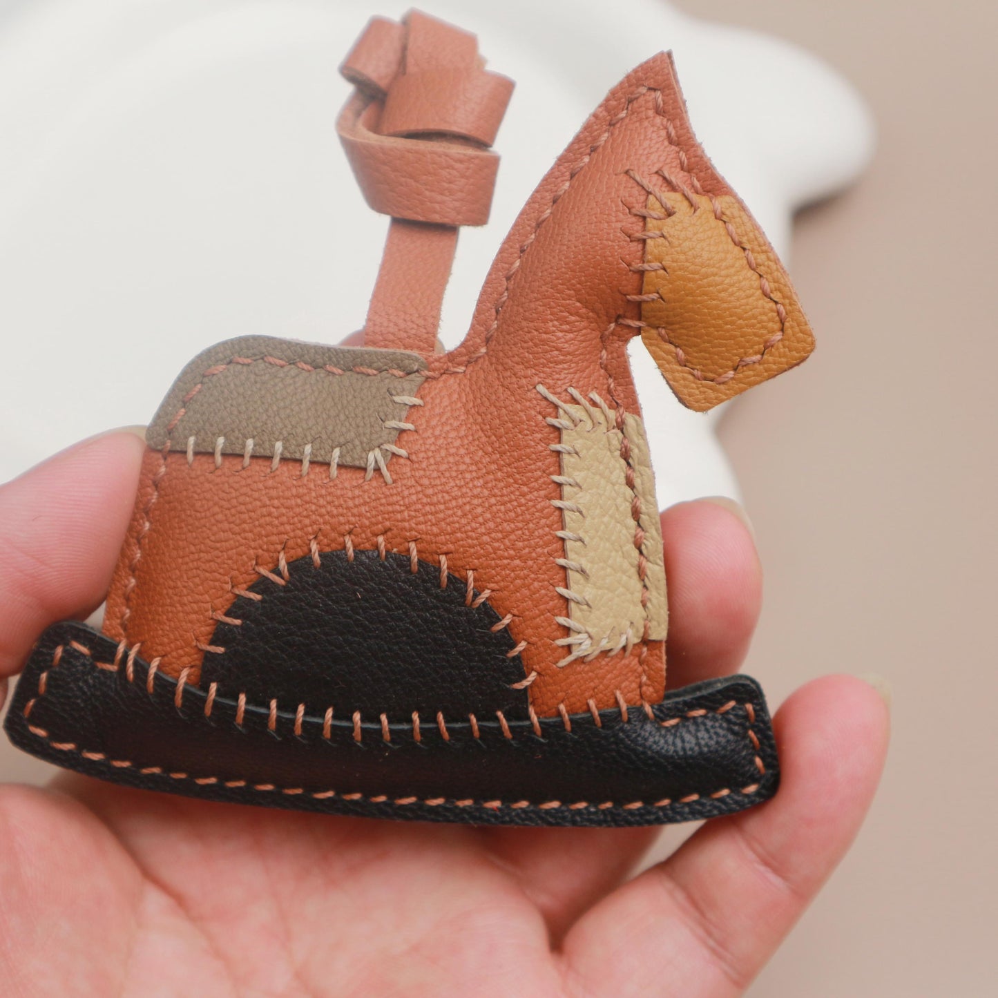 Leather Horse Bag Charm,Bag Charm,Handmade Leather Horse Bag Charm, Leather Handbag and Purse Charm, Cute Horse Keychain,car hanging