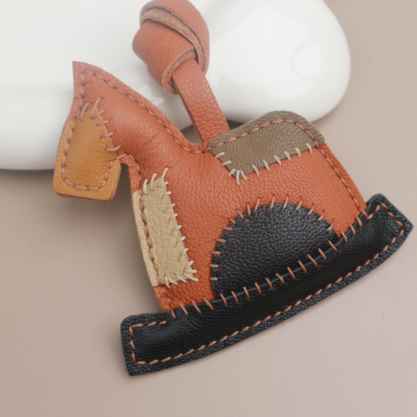 Leather Horse Bag Charm,Bag Charm,Handmade Leather Horse Bag Charm, Leather Handbag and Purse Charm, Cute Horse Keychain,car hanging