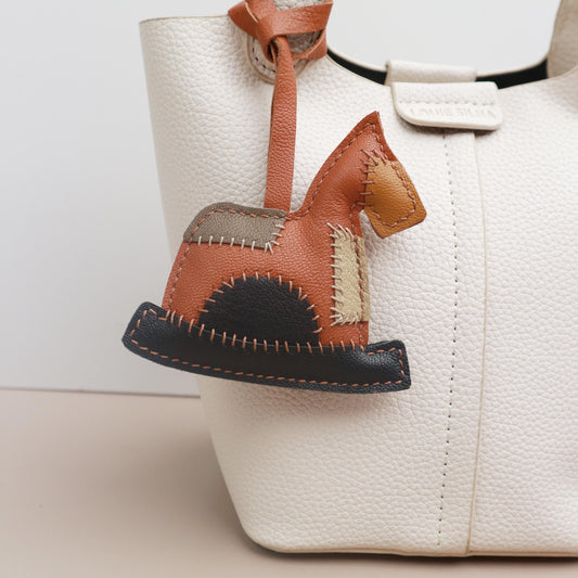 Leather Horse Bag Charm,Bag Charm,Handmade Leather Horse Bag Charm, Leather Handbag and Purse Charm, Cute Horse Keychain,car hanging