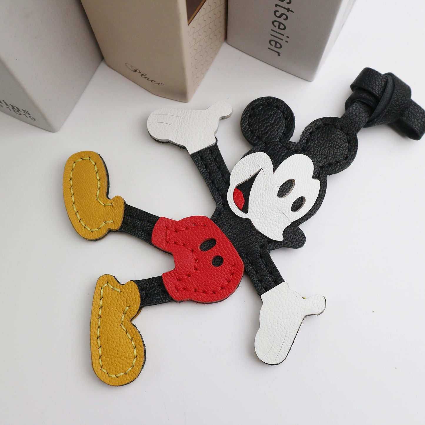 Leather Mouse Bag Charm bag charm,cute Mouse keychain,Leather Bag Charm ,Animal Purse Accessory,Handmade Leather Charm,Gift for Her
