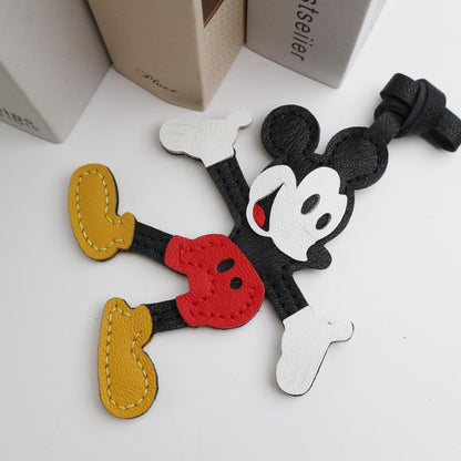 Leather Mouse Bag Charm bag charm,cute Mouse keychain,Leather Bag Charm ,Animal Purse Accessory,Handmade Leather Charm,Gift for Her