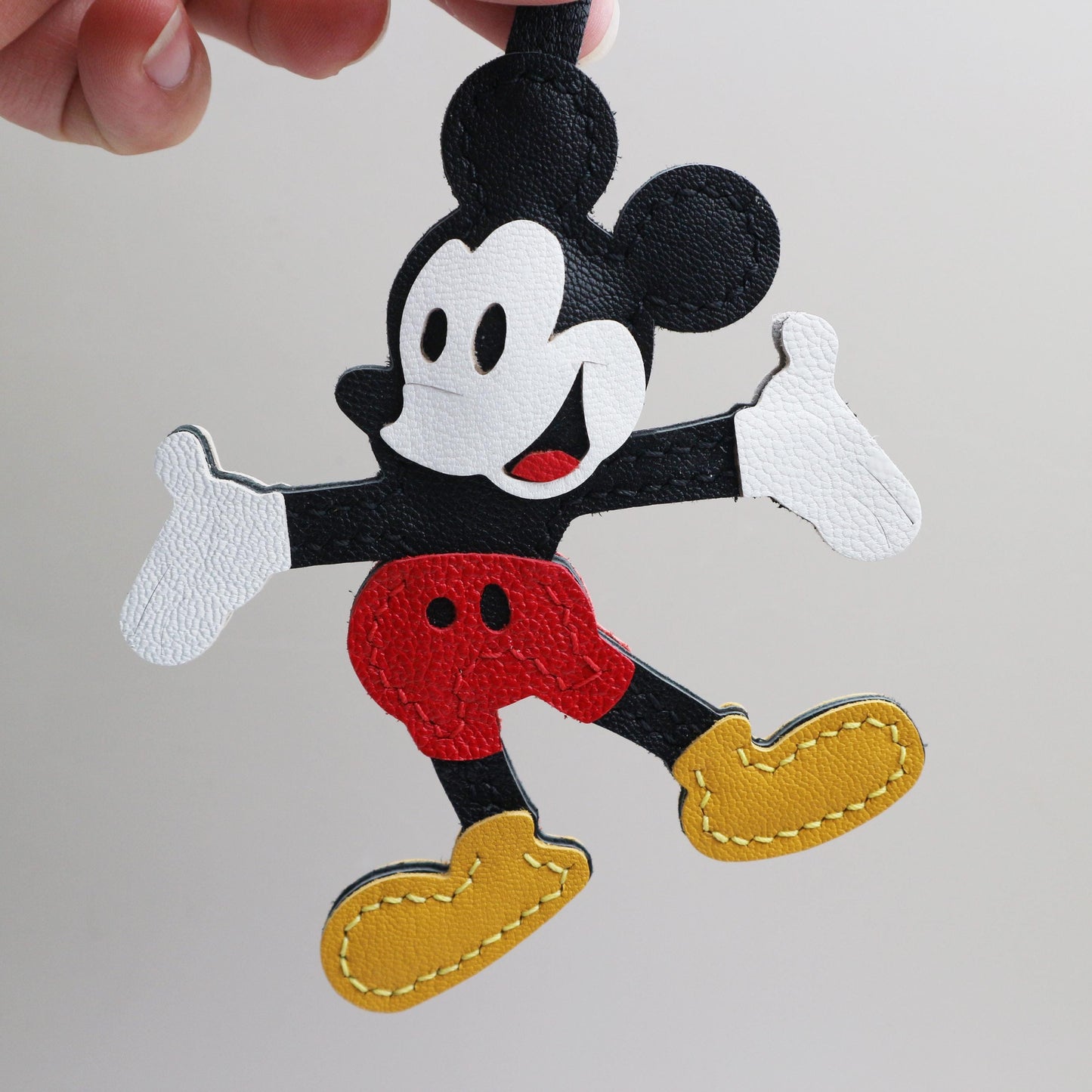 Leather Mouse Bag Charm bag charm,cute Mouse keychain,Leather Bag Charm ,Animal Purse Accessory,Handmade Leather Charm,Gift for Her