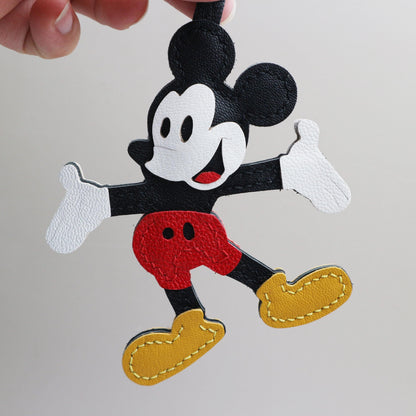 Leather Mouse Bag Charm bag charm,cute Mouse keychain,Leather Bag Charm ,Animal Purse Accessory,Handmade Leather Charm,Gift for Her