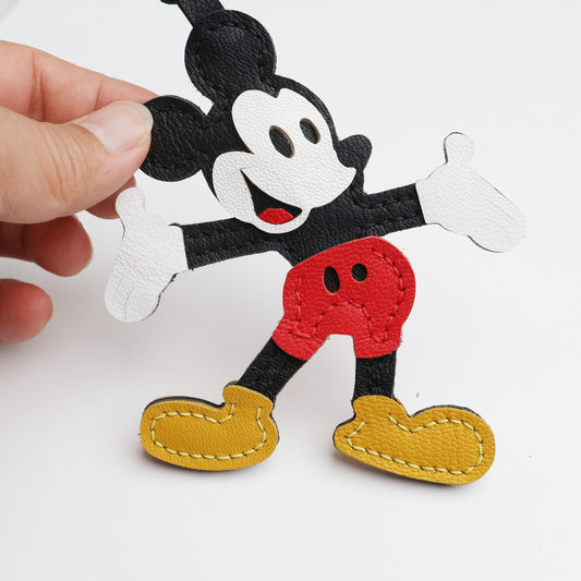 Leather Mouse Bag Charm bag charm,cute Mouse keychain,Leather Bag Charm ,Animal Purse Accessory,Handmade Leather Charm,Gift for Her