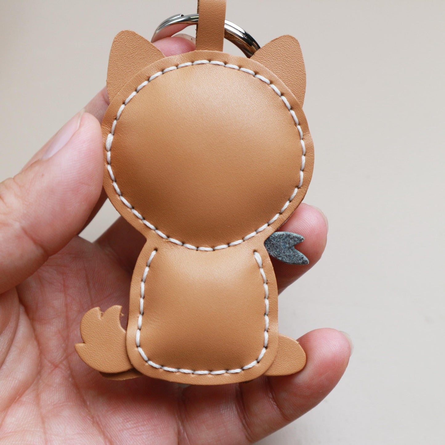 Shiba Inu Leather Bag Charm,Dog Keyring,Handmade Cute Leather Keyring, Dog Charm, Pet Lover Gift, Unique Handmade Charm,animal keychain