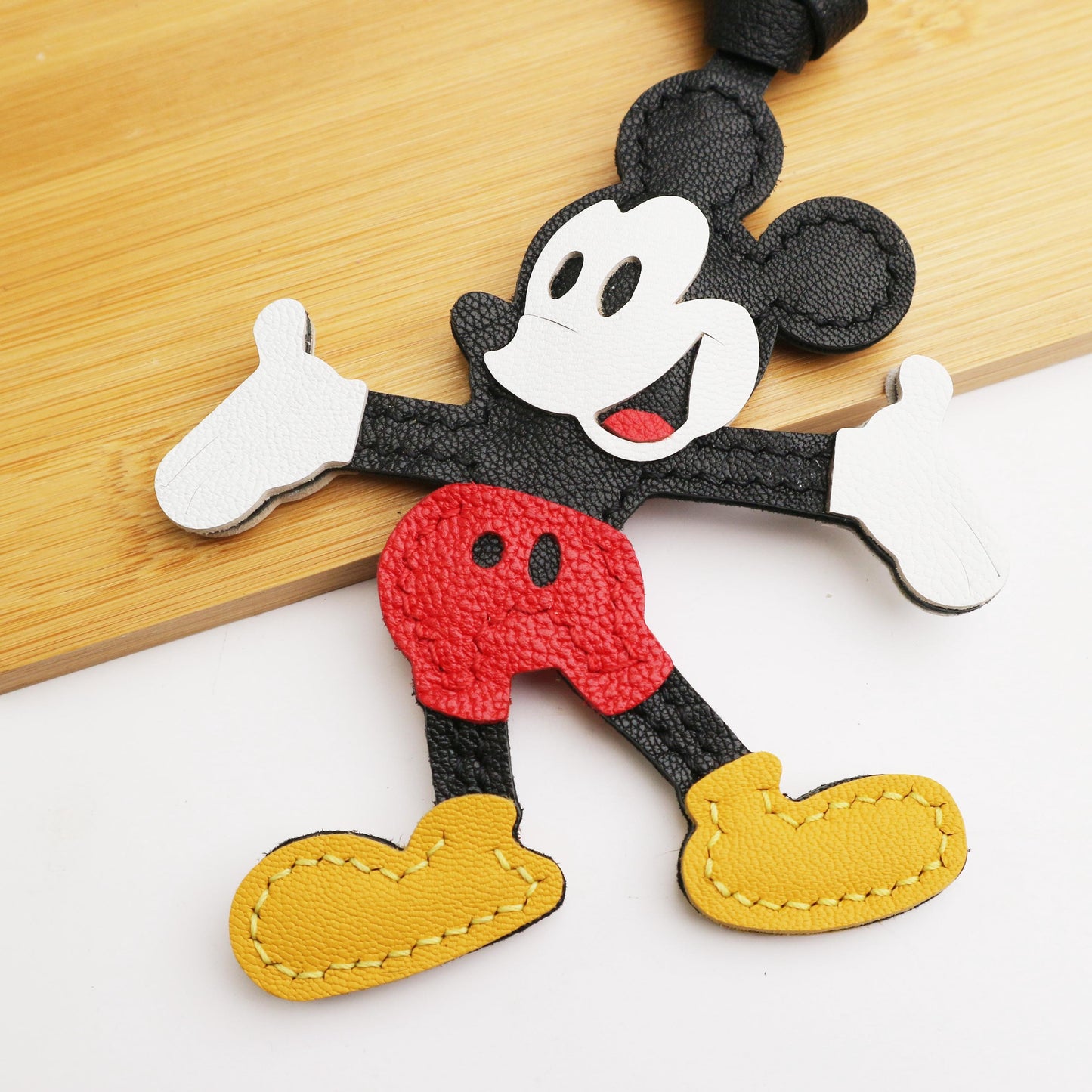 Leather Mouse Bag Charm bag charm,cute Mouse keychain,Leather Bag Charm ,Animal Purse Accessory,Handmade Leather Charm,Gift for Her