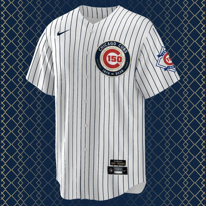 Chicago Cubs Nike White 150th Anniversary Limited Custom Jersey