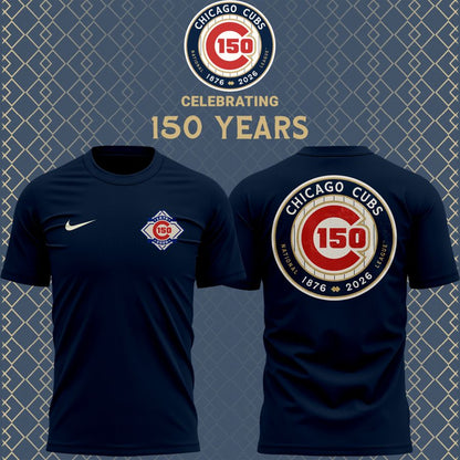 Chicago Cubs White 150th Anniversary Limited Tee