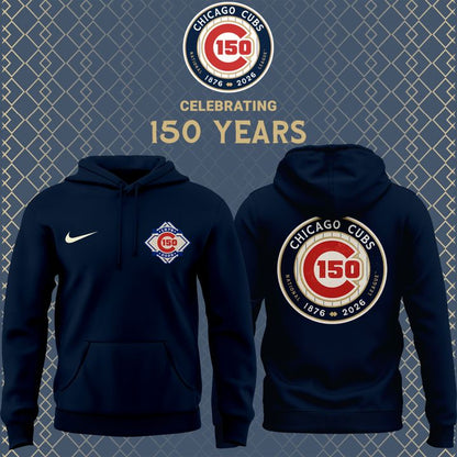 Chicago Cubs Nike White 150th Anniversary Limited Hoodie
