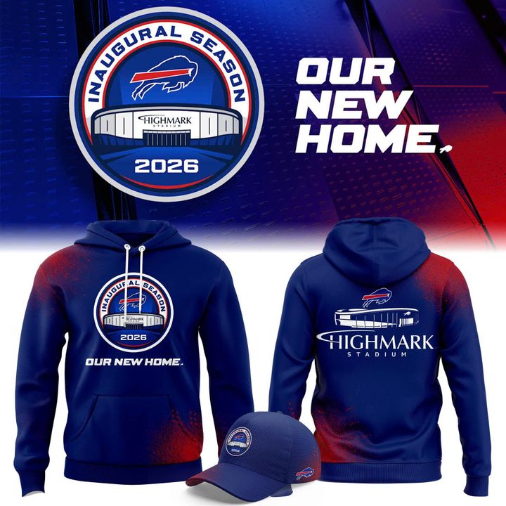 Buffalo Bills 2026 Highmark Stadium Inaugural Season Logo Hoodie (Red Blue)