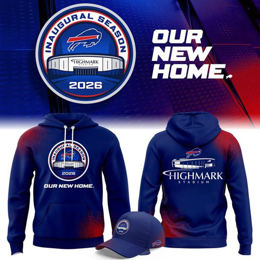 Buffalo Bills 2026 Highmark Stadium Inaugural Season Logo Hoodie (Red Blue)