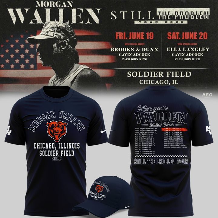 Exclusive Version 2026 Chicago Bears x Morgan Wallen Tshirt