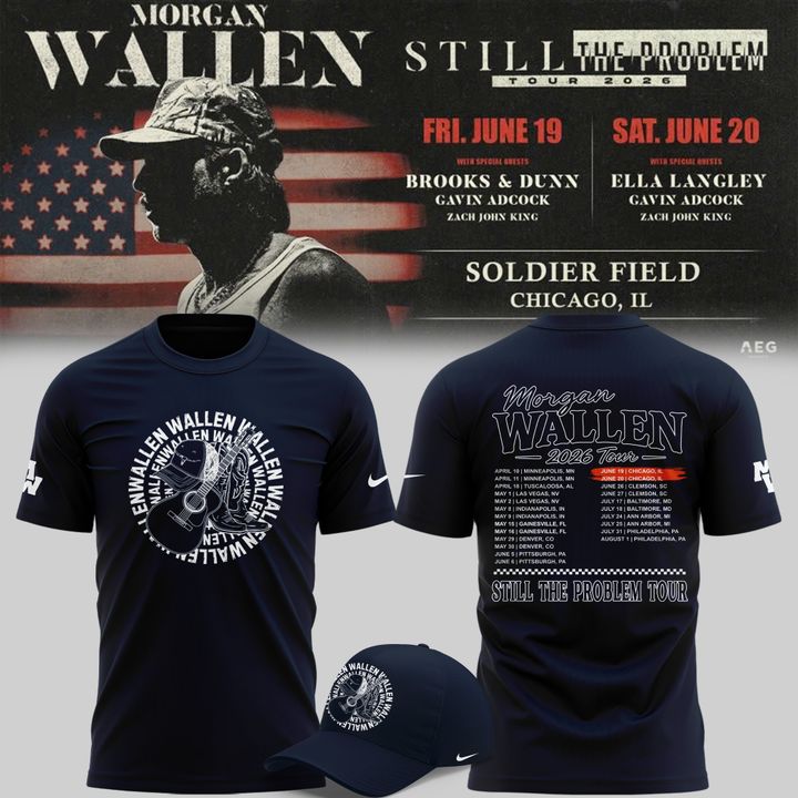 5.Exclusive Version 2026 Chicago Bears x Morgan Wallen Tshirt