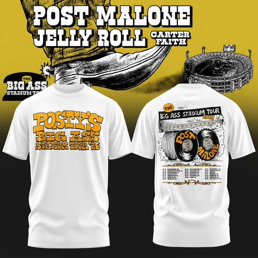 Exclusive 2026 Post Malone - THE BIG ASS Stadium Tour Part 2 T-Shirt