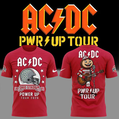AC/DC x Ohio State Buckeyes Football - Power Up Tour 2026 T-Shirt