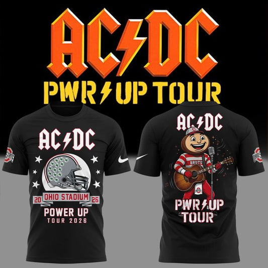 Limited Tshirt AC/DC x Ohio State Buckeyes Football - Power Up Tour 2026 T-Shirt
