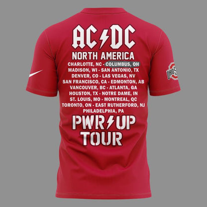 Perfect Tshirt AC/DC x Ohio State Buckeyes Football - Power Up Tour 2026 T-Shirt
