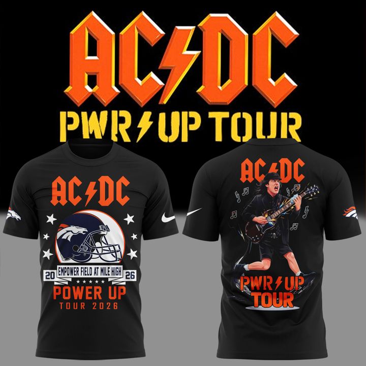 AC/DC x Denver Broncos - Power Up Tour 2026 T-Shirt