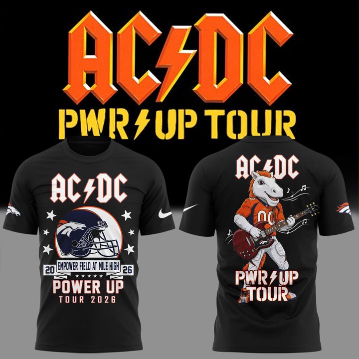 AC/DC x Denver Broncos - Power Up Tour 2026 T-Shirt