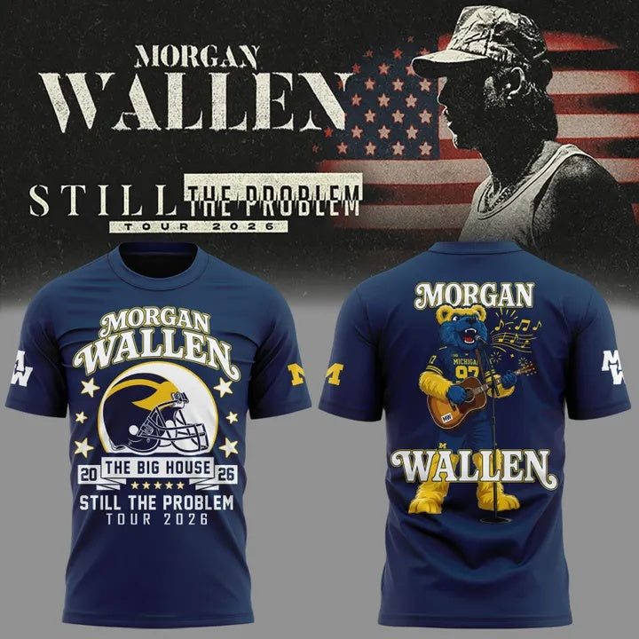 ..Morgan Wallen x Michigan Football Still The Problem Tour 2026 Limited Shirt