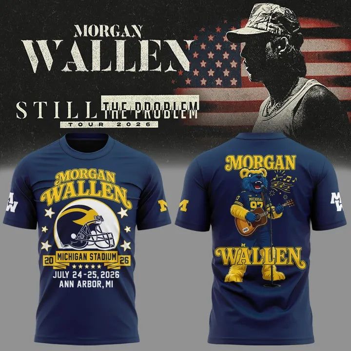 ..Morgan Wallen x Michigan Football Still The Problem Tour 2026 Limited Shirt v4
