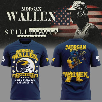 ..Morgan Wallen x Michigan Football Still The Problem Tour 2026 Limited Shirt v4