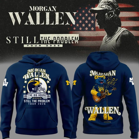 .Morgan Wallen x Michigan Football Still The Problem Tour 2026 Limited Hoodie v2