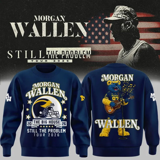 .Morgan Wallen x Michigan Football Still The Problem Tour 2026 Limited Sweatshirt v2