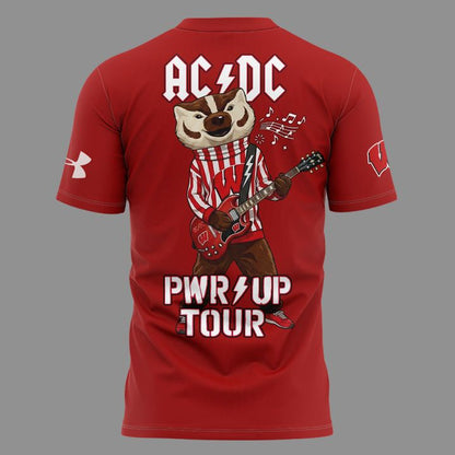 01. AC/DC x Wisconsin Badgers Football - Power Up Tour 2026 T-Shirt