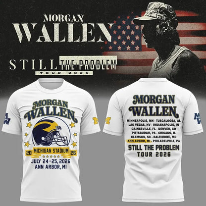 ..Morgan Wallen x Michigan Football Still The Problem Tour 2026 Limited Shirt v5
