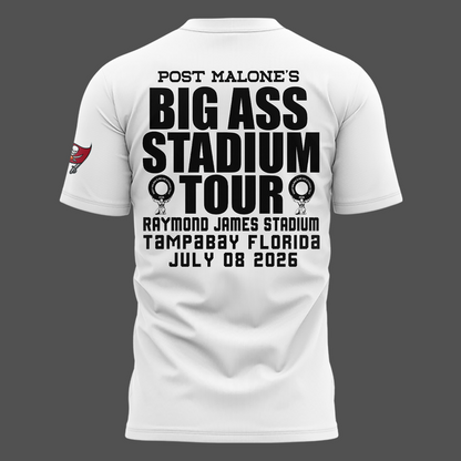 1.Exclusive Post Malone x Tampa Bay Buccaneers White Tshirt 2026