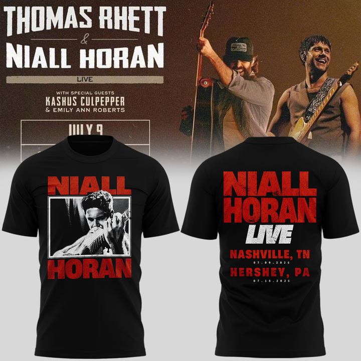 Exclusive Version Niall Horan Nashville,TN Black Tshirt 2026