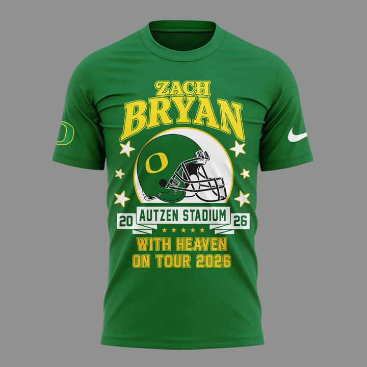 03. New Shirt Zach Bryan x Oregon Football - With Heaven On Tour 2026 T-Shirt