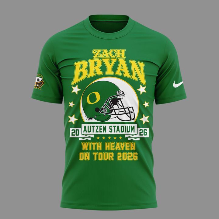 06. Zach Bryan x Oregon Football - With Heaven On Tour 2026 T-Shirt