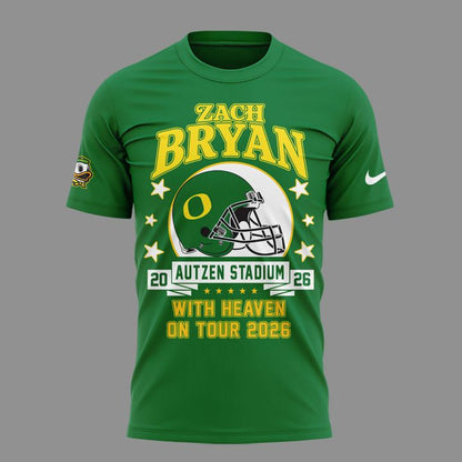 06. Zach Bryan x Oregon Football - With Heaven On Tour 2026 T-Shirt