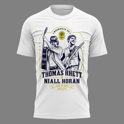 Exclusive Version Thomas Rhett x Niall Horan Nashville SC White Tshirt 2026