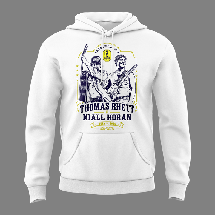 Exclusive Version Thomas Rhett x Niall Horan Nashville SC White Hoodie 2026