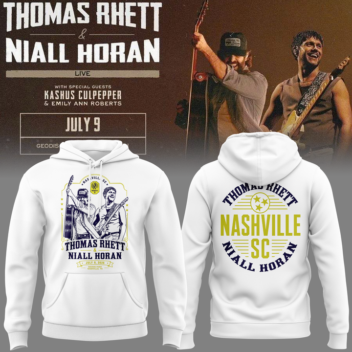 Exclusive Version Thomas Rhett x Niall Horan Nashville SC White Hoodie 2026